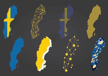 Kind of Sweden Maps Vector - Free vector #439721